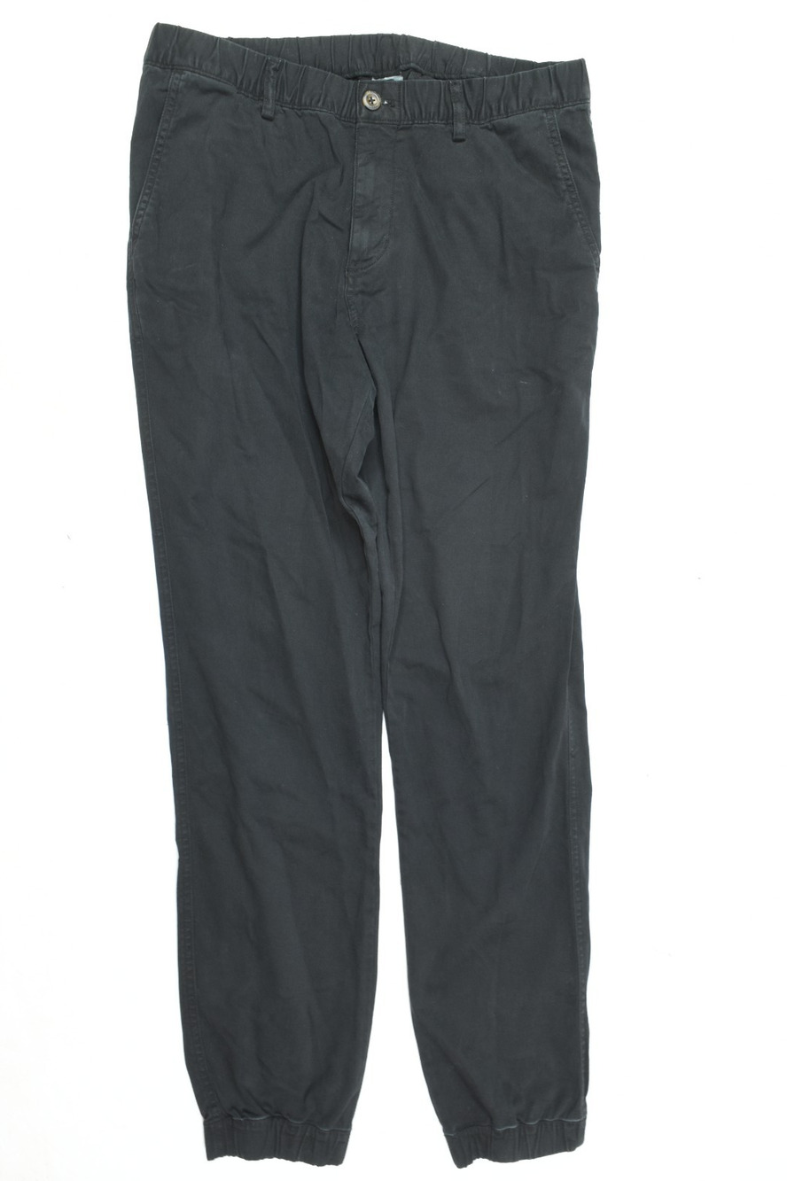 BearBottom Chino Joggers Pants Mens LT Black Cotton Slim Fit Casual
